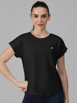 Athlisis - Black Women's E-Dry Slim Fit T-Shirt