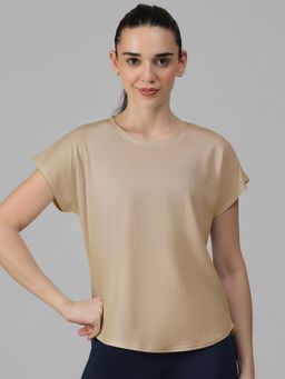 Athlisis - Tan Women's E-Dry Slim Fit T-Shirt