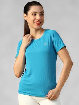 Athlisis - Blue Women's E-Dry Slim Fit T-Shirt