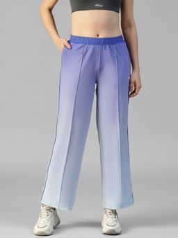 Athlisis - Blue Women's Relaxed Fit Mid-Rise Trackpant