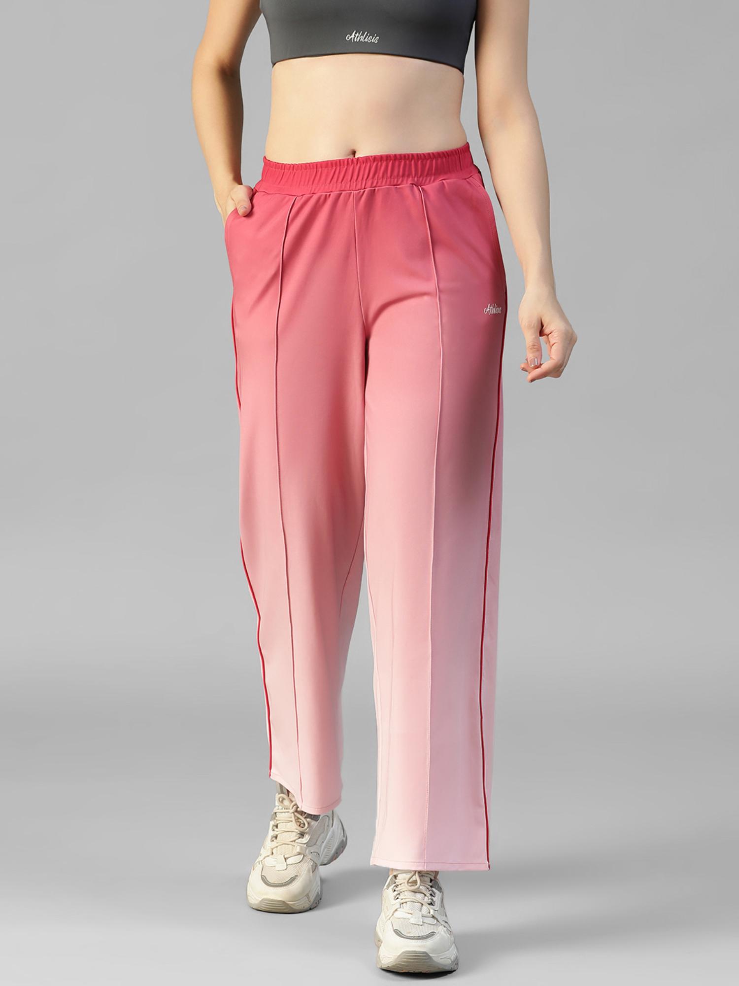 athlisis Pink Women's Relaxed Fit Mid-Rise Trackpant-picture-36
