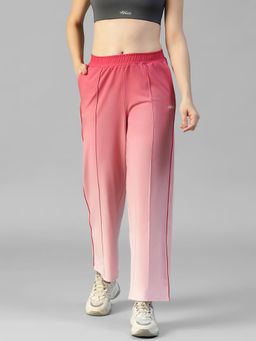 Athlisis - Pink Women's Relaxed Fit Mid-Rise Trackpant