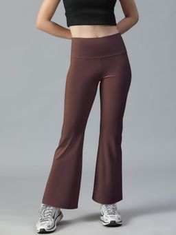 Athlisis - Brown Women's High-Waist Yoga Trackpant