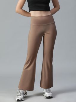 Athlisis - Tan Women's High-Waist Yoga Trackpant