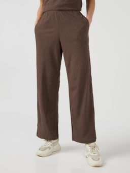 Technosport - Brown Women's Textured Straight Fit Trackpant