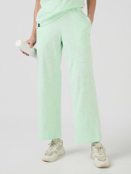 Technosport - Green Women's Textured Straight Fit Trackpant