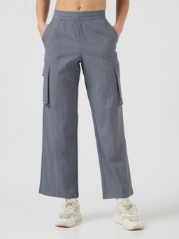 Technosport - Blue Women's Regular Fit Cargo Trackpant