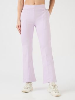 Technosport - Purple Women's Stretchable Slim Fit Mid Waist Fit And Trackpant
