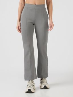Technosport - Grey Women's Stretchable Slim Fit Mid Waist Fit And Trackpant