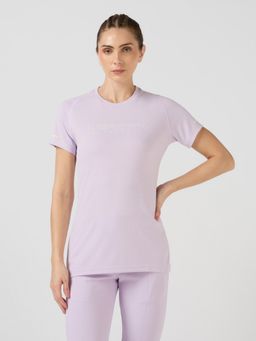 Technosport - Purple Women's Printed Regular Fit Round Neck Sports T-Shirt