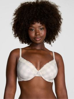 Victoria's Secret - Pink Wear Everywhere Grey Checks T-Shirt Bra