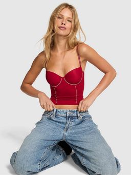 Victoria's Secret - Pink Wink Red Solid Demi Bra (XS)