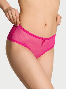 Victoria's Secret - The Lacie Bow Lace Mesh Pink Cheeky Panty