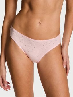 Victoria's Secret - Pink Stretch Cotton Sparkle Bikini Panty