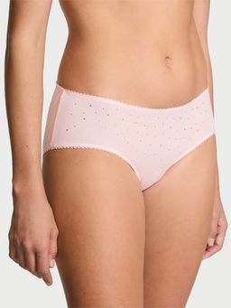 Victoria's Secret - Pink Stretch Cotton Sparkle Hiphugger Panty