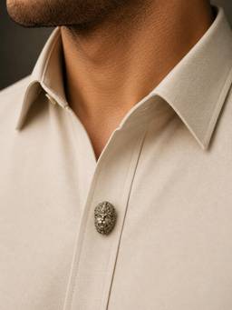 Miora - Silver Bajrangbali Brooch