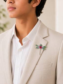 Miora - Multi-Colour Enamel Dragonfly Brooch