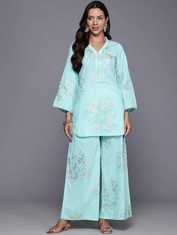 Ahalyaa - Floral Printed Tunic with Pant (Set of 2)
