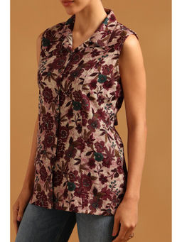 Soch - Womens Wine Desert Storm Printed Botanical Tunic