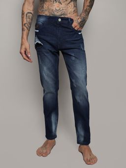 Campus Sutra - Mens Tapered Dark Wash Denim Jeans