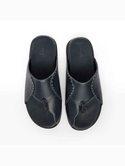 Gully Labs - Men Saaya Blue Kolhapuri Sandal