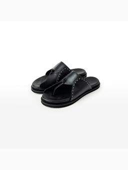 Gully Labs - Women Sebal Black Kolhapuri Sandal