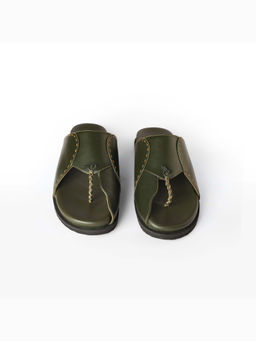 Gully Labs - Men Suva Green Kolhapuri Sandal