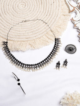 Teejh - by Joker and Witch Preet Silver Oxidised Jewelry Gift Set