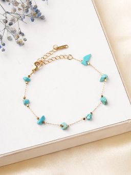 Palmonas - Women Turquoise Stone Beads Chain Bracelet