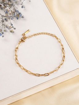 Palmonas - Women Gold Sleek Link Chain Bracelet