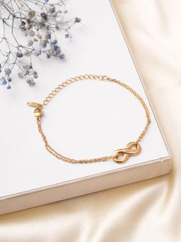 Palmonas - Women Gold Dual Layer Infinity Bracelet