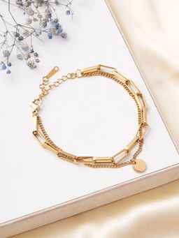 Palmonas - Women Gold Modern Bar Bracelet