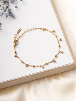 Palmonas - Women Gold Dainty Droplet Charm Bracelet