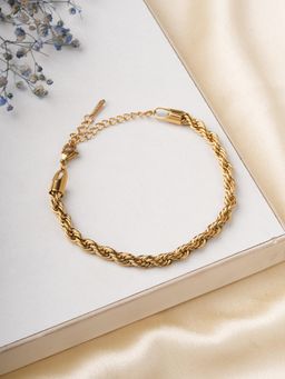 Palmonas - Women Gold Bold Rope Chain Bracelet