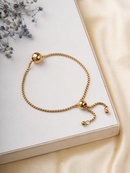 Palmonas - Women Gold Dual Sphere Bolo Bracelet