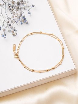 Palmonas - Women Gold Delicate Bead Chain Bracelet