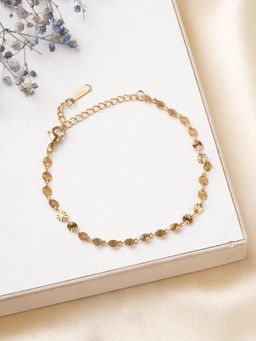 Palmonas - Women Gold Linked Nugget Chain Bracelet