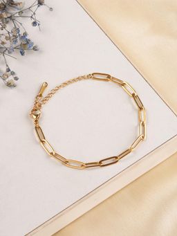 Palmonas - Women Gold Modern Link Chain Bracelet