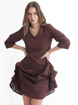 RAREISM - Orie Primary Brown Dress