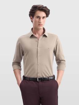 Arrow - Brown Men Knitted Regular Fit Shirt
