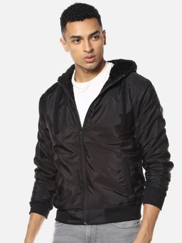 Campus Sutra - Black Solid Jacket