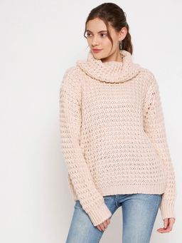CAMLA - Beige Sweater for Women (M)