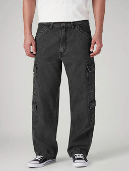 Levi's - Men Charcoal Solid/Plain Cotton Jeans