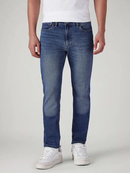 Levi's - Men Blue Solid/Plain Cotton Blend Jeans