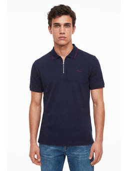 Snitch - Men Black Solid/Plain Cotton Polo T-Shirt
