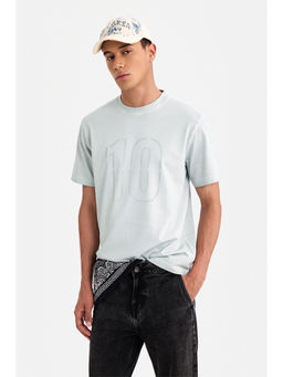 Snitch - Men Grey Typography Cotton T-Shirt
