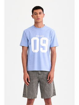 Snitch - Men Lavender Typography Cotton T-Shirt