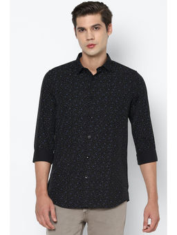 Allen Solly - Men Black Printed Cotton Blend Casual Shirt
