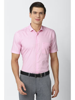 Peter England - Men Pink Printed Cotton Formal Shirt