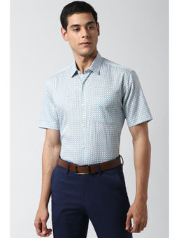 Peter England - Men Multi-Color Printed Cotton Formal Shirt